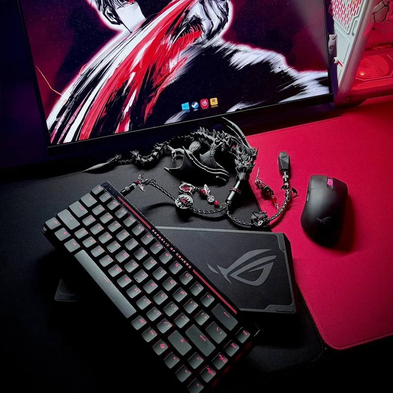 Dark Pterosaur Theme 8k Aviator Cable 1-to-2 With Magnetic Counterweight Handmade Custom Mechanical Keyboard Decorative Cables