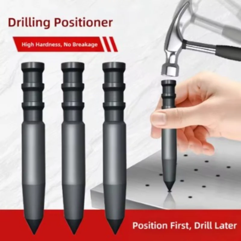 New Portable Center Punch Locator Window Breaker Woodworking Punch Metal Drill Tool High Hardness For Accurate Spot Punching