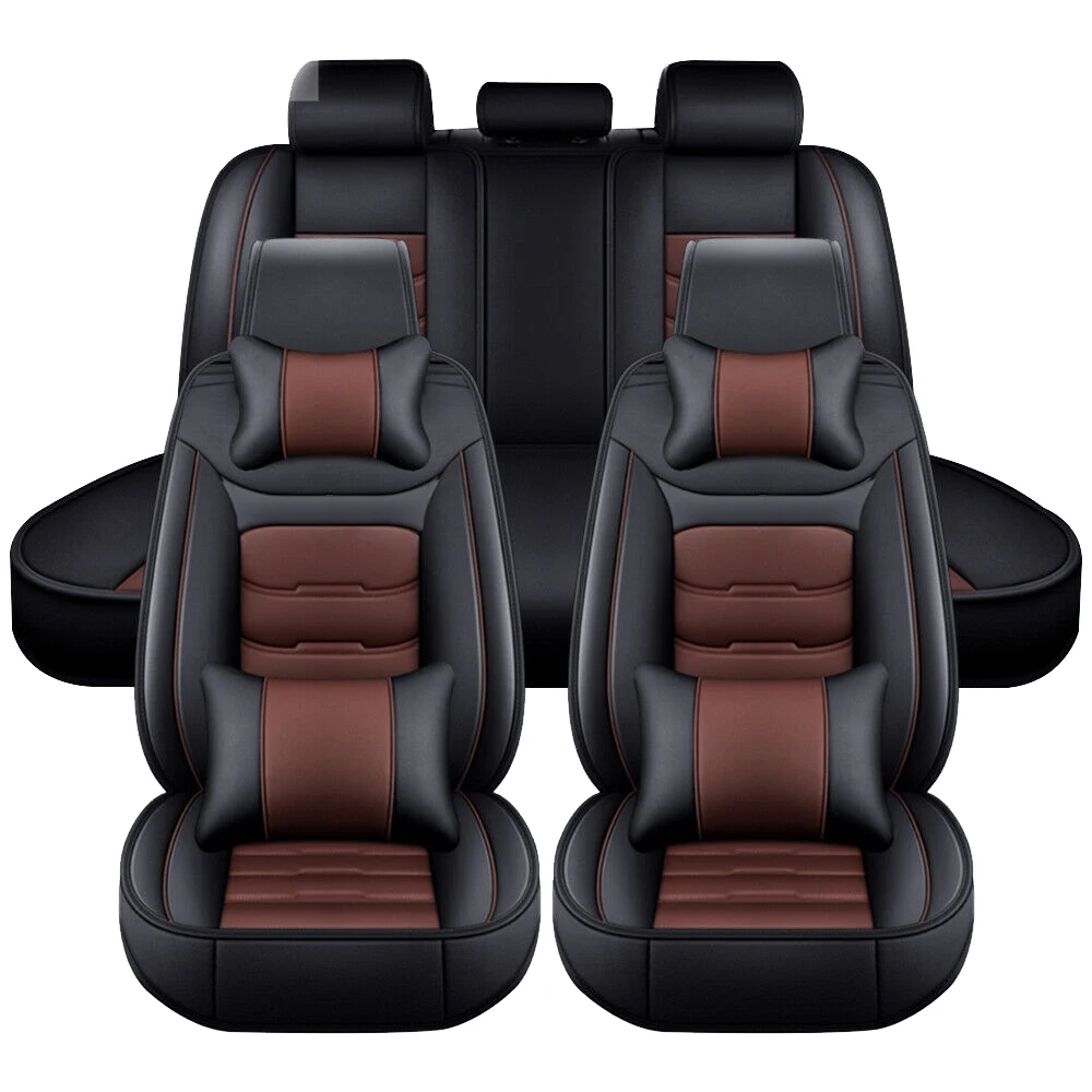 

For Dodge Car Seat Cover 5-Seats Full Set Leather Front Rear Cushion Protector