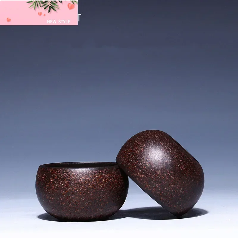 

2 Pcs/set Chinese Yixing Purple Clay Teacup Travel Meditation Tea Cup Handmade Boutique Tea Bowl Master Cup Tea Set 40ml