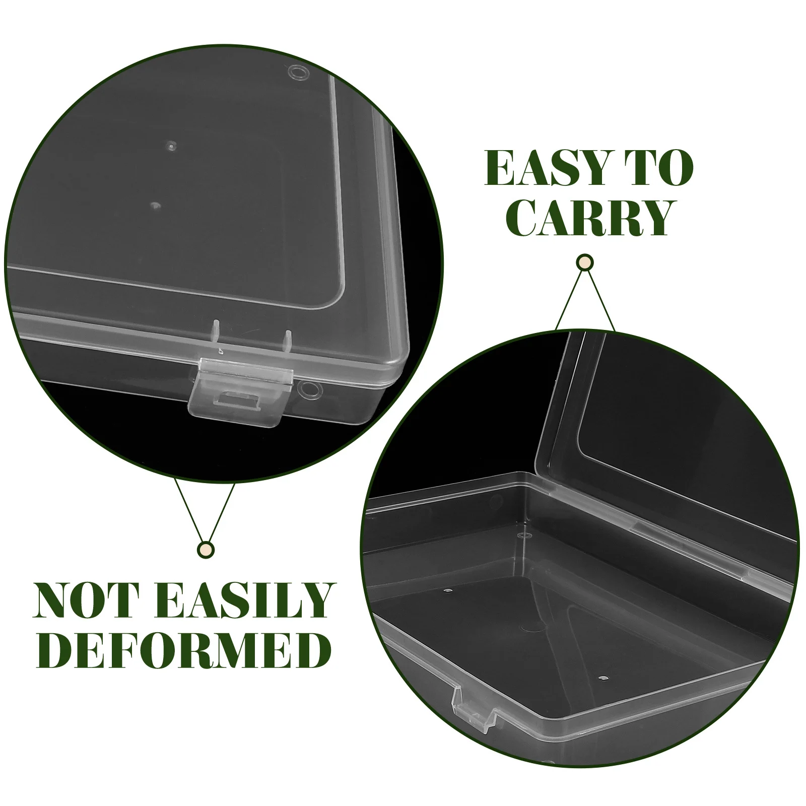 2pcs Clear File Box Transparent Plastic Paper Holder For Home Office Organization Document Case Money Storage Boxes Photo