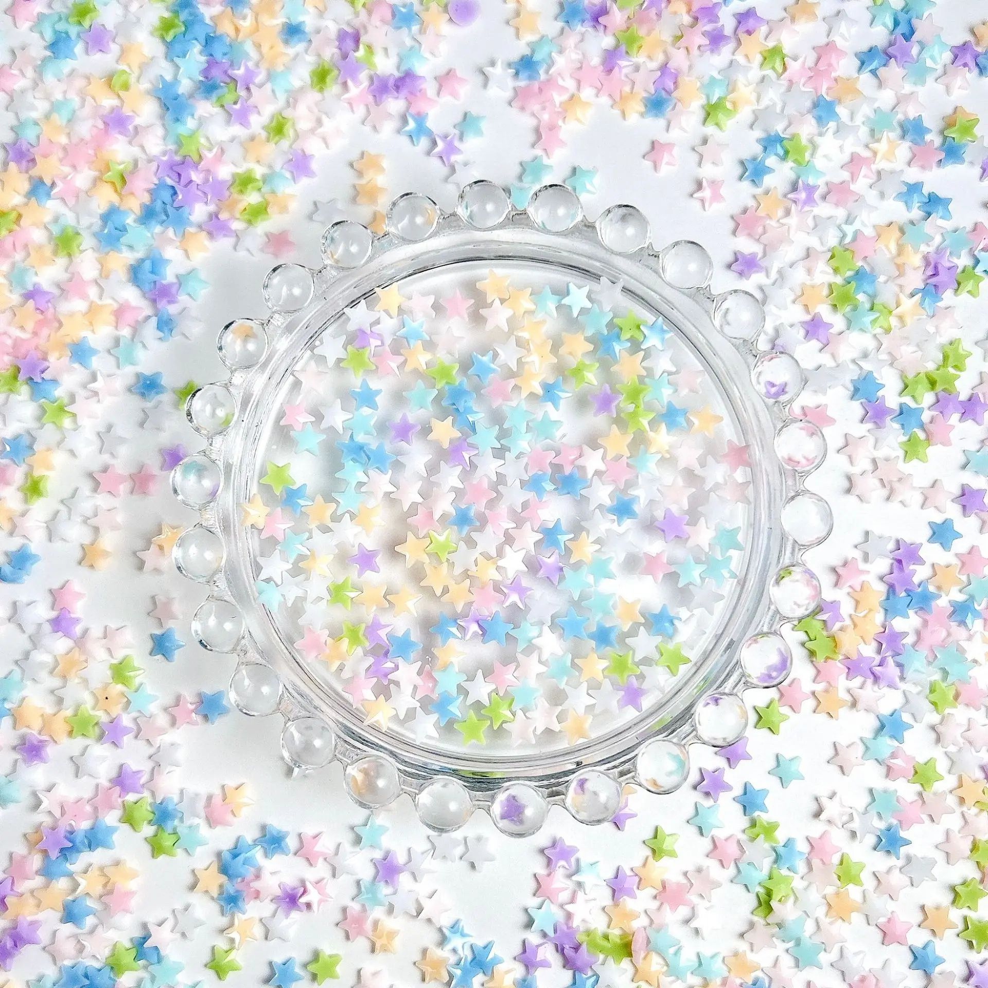 50 unidades de colores macarrón, 6mm, estrellas acrílicas 3D, piezas de dijes para decoración de uñas, accesorios para decoración de manicura, Material de suministros de decoración de uñas