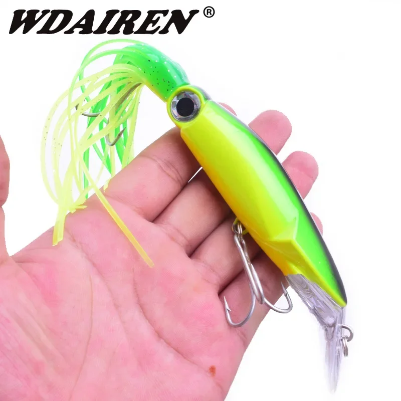 

1 Pc Sea Fishing Big Lure 23cm 44g Bionic Squid Bait Wobbler Jig Fishing Lure for Trolling Artificial Hard Bait Pesca Tackle