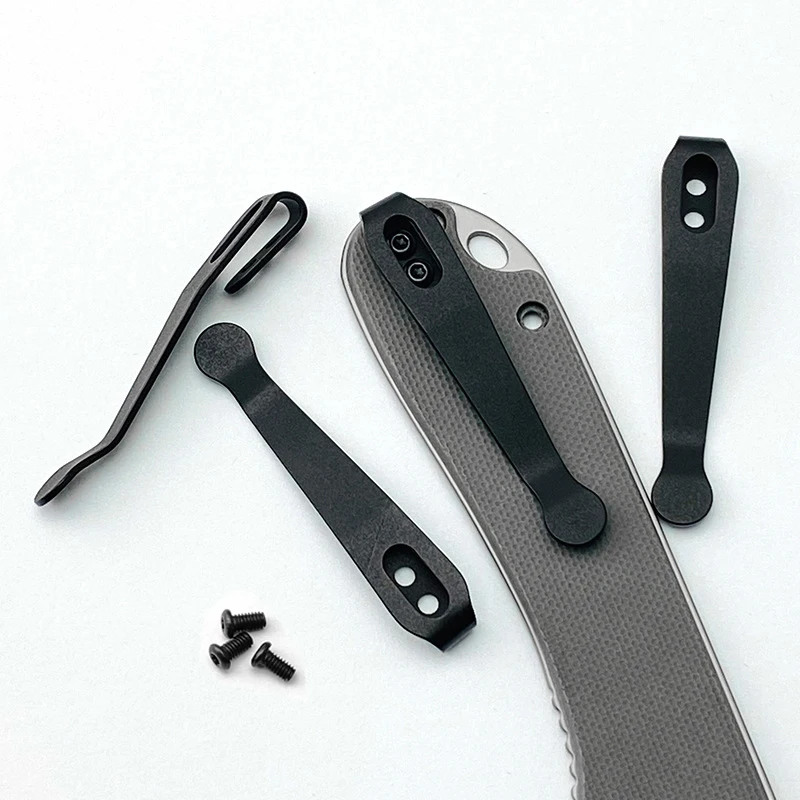 

1pc Titanium Alloy Folding Knife Deep Carry Back Clip Pocket Clamp For CIVIVI C907 WE Knives DIY Make Accessories With Screws