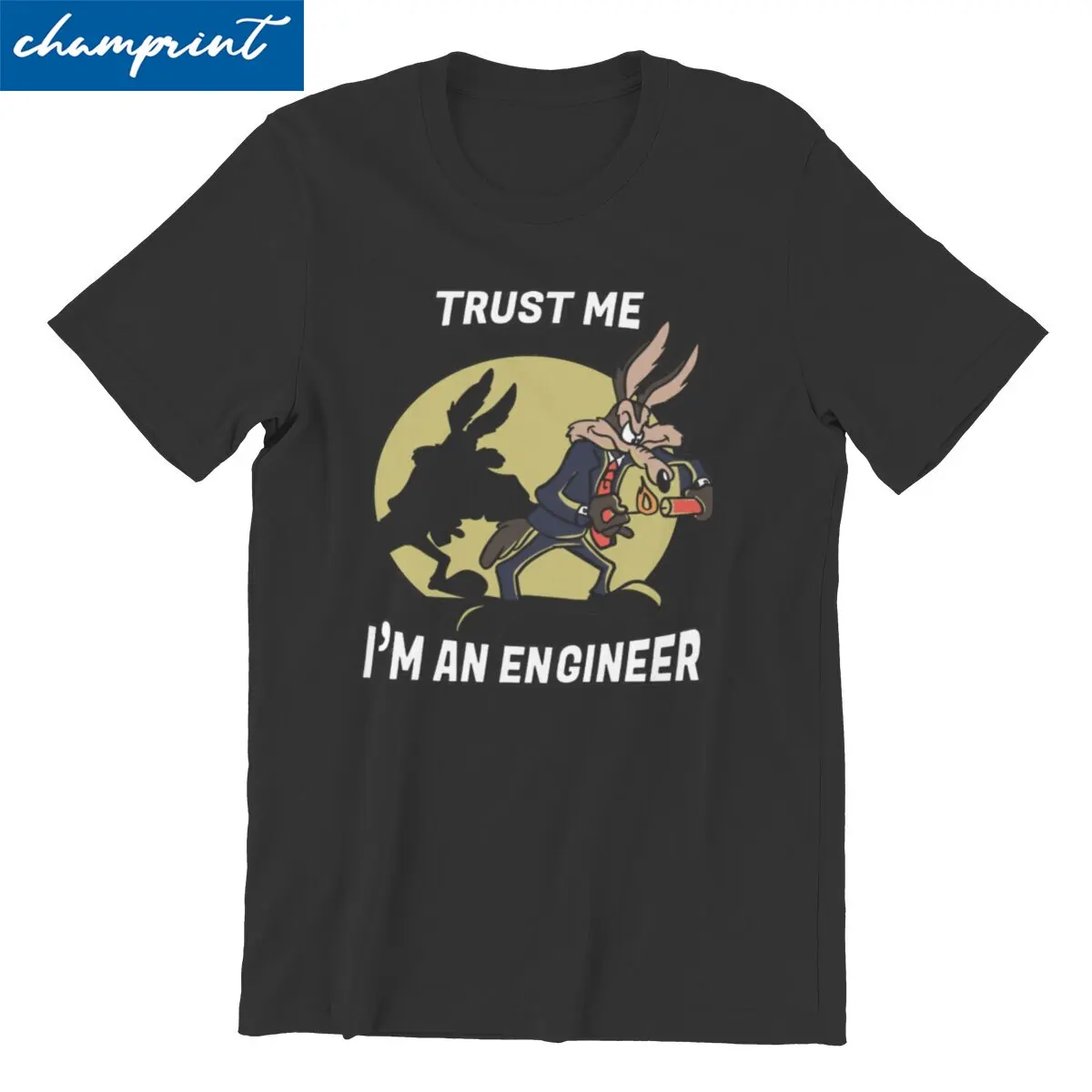 Trust Me Im An Engineer  T Shirts for Men 100% Cotton Funny T-Shirts Round Neck Engineering Tee Shirt Short Sleeve Clothes Adult