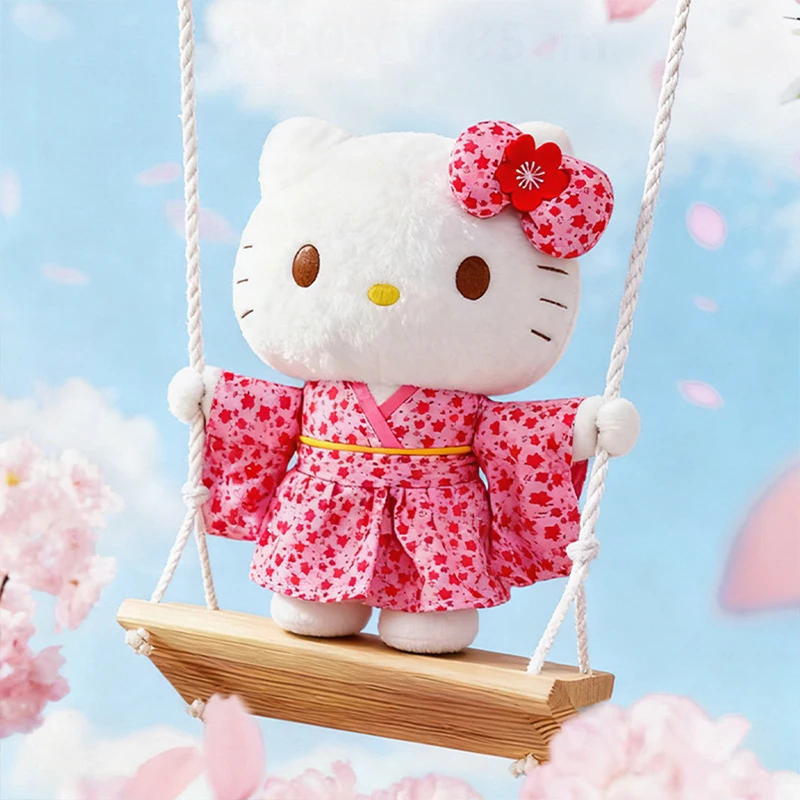 

Новая кукла-кимоно Sanrio в японском стиле KT Cat Standing Sakura, милая плюшевая игрушка для детей, подарок на день рождения, Рождество, оптовая распродажа для девочек