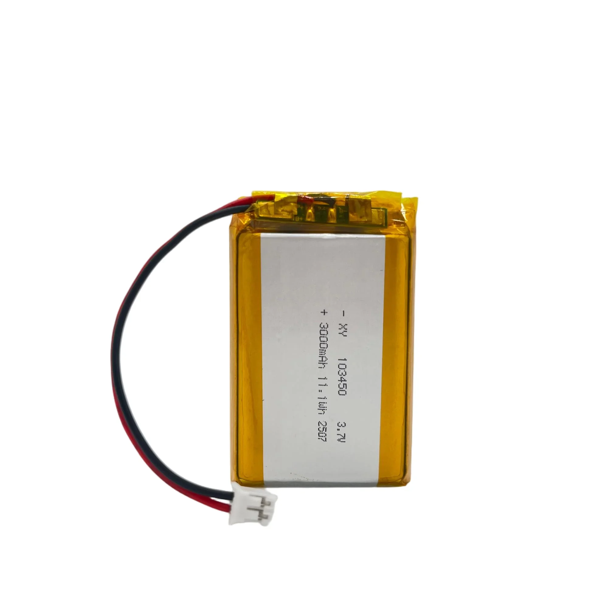بطارية ليثيوم بوليمر قابلة لإعادة الشحن 103450 - 3.7 فولت 3000 مللي أمبير في الساعة، قابس JST PH 2.0 2pin لملاح GPS والكاميرا وسماعة رأس بلوتوث