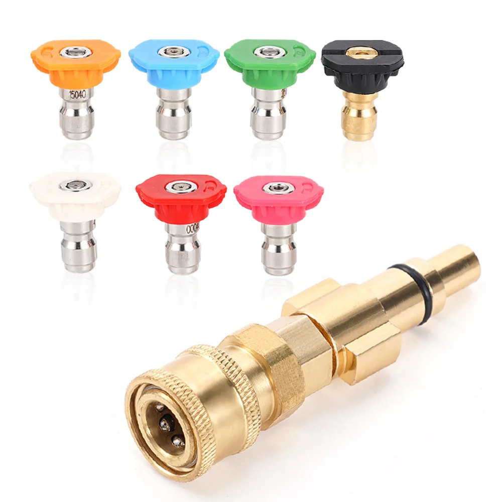 Arandela de presión resistente de 1/4 ", adaptador de liberación rápida con boquilla de olla de espuma de colores, Kit de accesorios para Lavor Sterwins