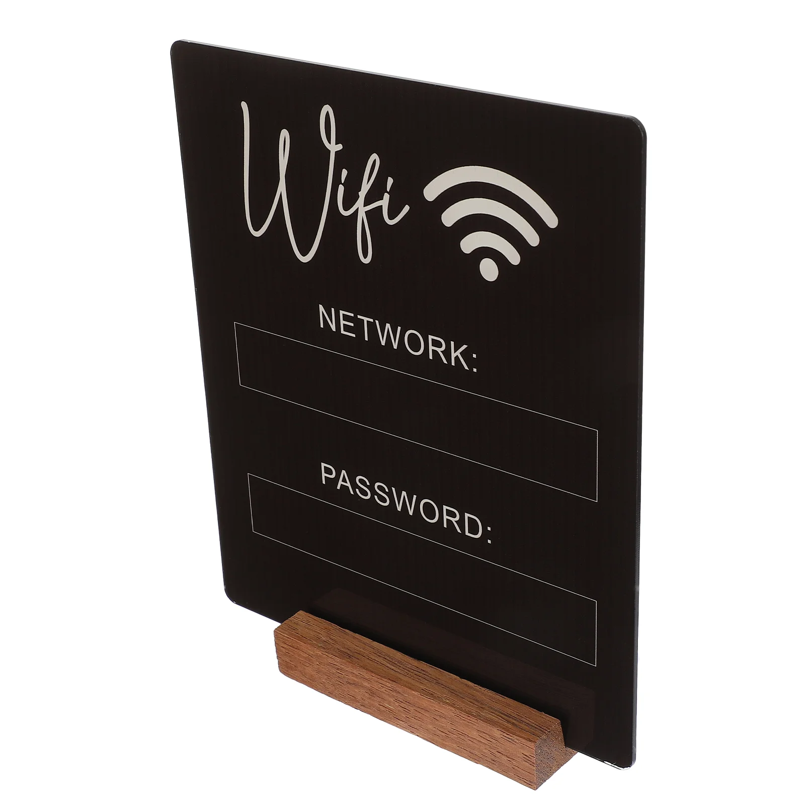 Rappel de mot de passe WiFi pour les invités, panneau acrylique, réseau sans fil, table de chambre