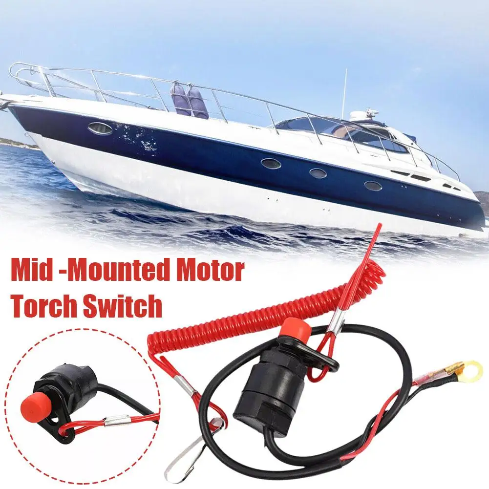 Barco motor de popa Motor Kill Stop Switch, segurança Tether Switches, motocicleta Lanyard Acessórios, J2U1