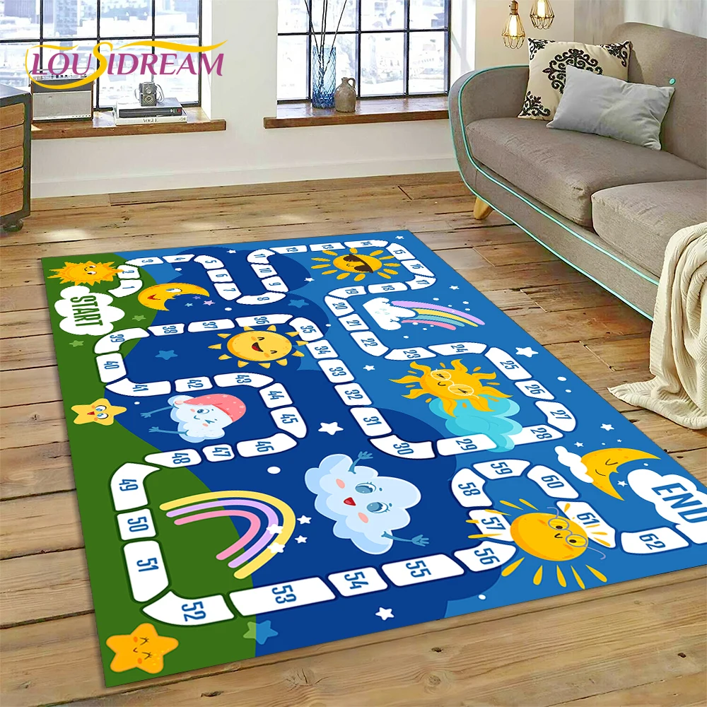 HD Child Play Mat City Traffic Road Map Runway Highway Playroom Area Rug,Carpet Rug for Living Room Bedroom Sofa, Non-slip Gift