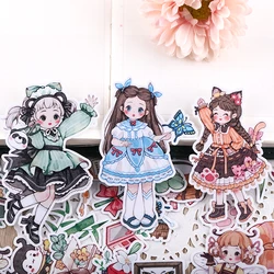 Stickers 26pcs Cute Girl Hand Account Character Material Novice Suit Hand Account Stick Book Stationery Journal Planner
