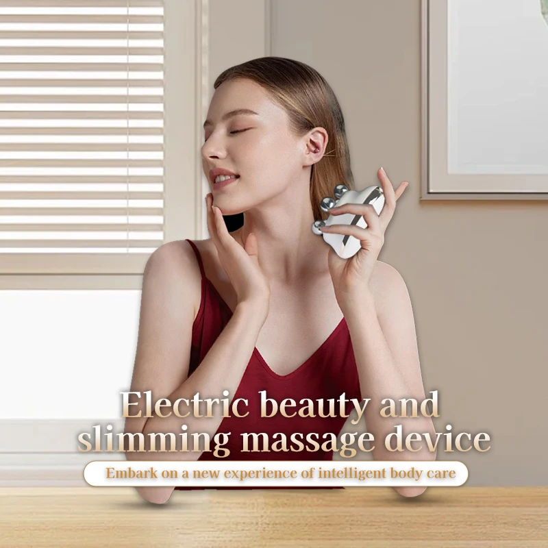 Electric Beauty Massage Device with 7 Colors Light Therapy & EMS Microcurrent Massager for Face and Body