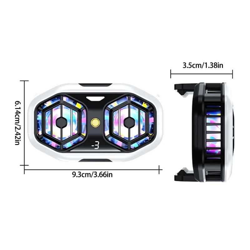 Phone Radiator Semiconductor Double Cooling Fan Back Clip Phone Heat Sink Coolers