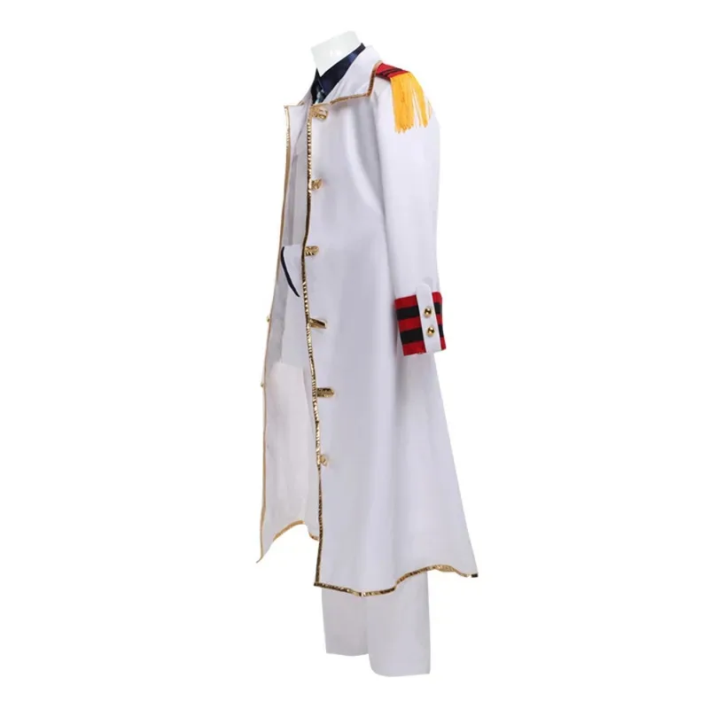 Anime Monkey D Garp Cosplay Costume Vice Admiral Cloak Top Pants Shirt Bow Tie Full Set Luffy Grandpa Role Play Suit Halloween
