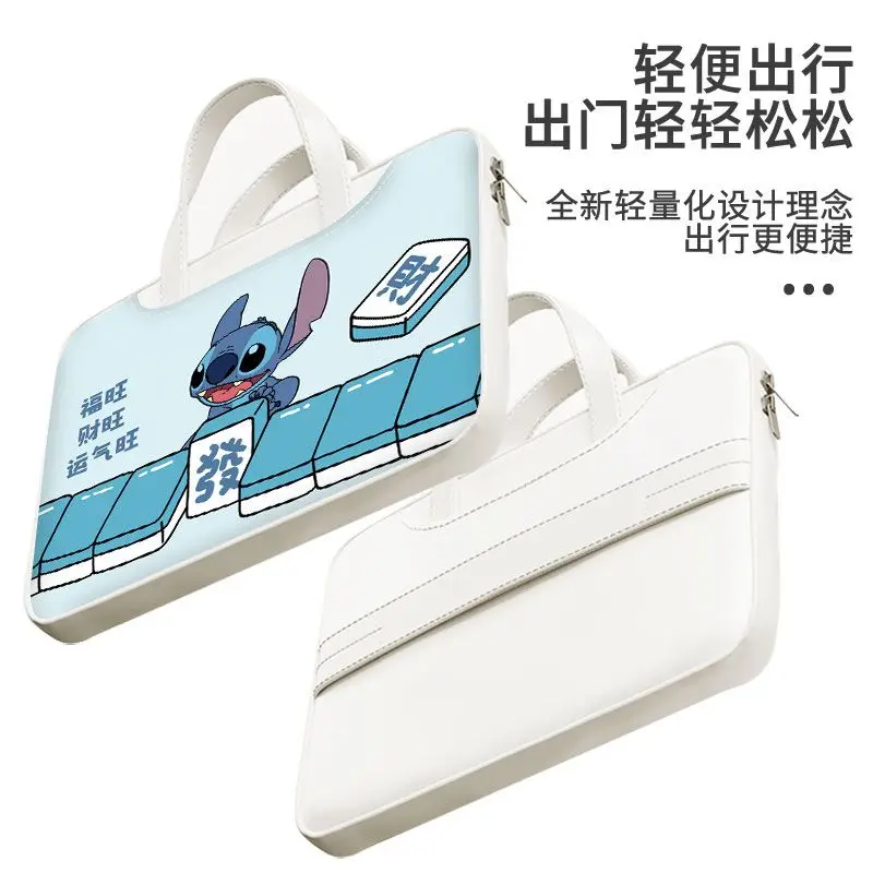 New Disney Stitch PU computer bag portable suitable for notebook Lilo and Stitch Apple macbook pro 15.6 14 16 inch holiday gift