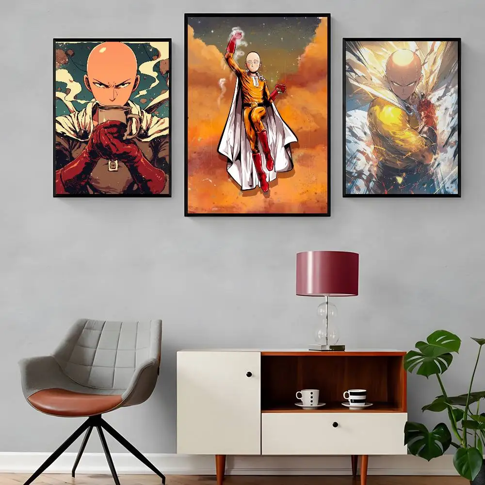 1 قطعة واحد لكمة رجل Saitama أنيمي المشارك عالية الجودة طباعة مقاوم للماء جدار الفن ملصق لشريط غرفة المعيشة ديكور هدية