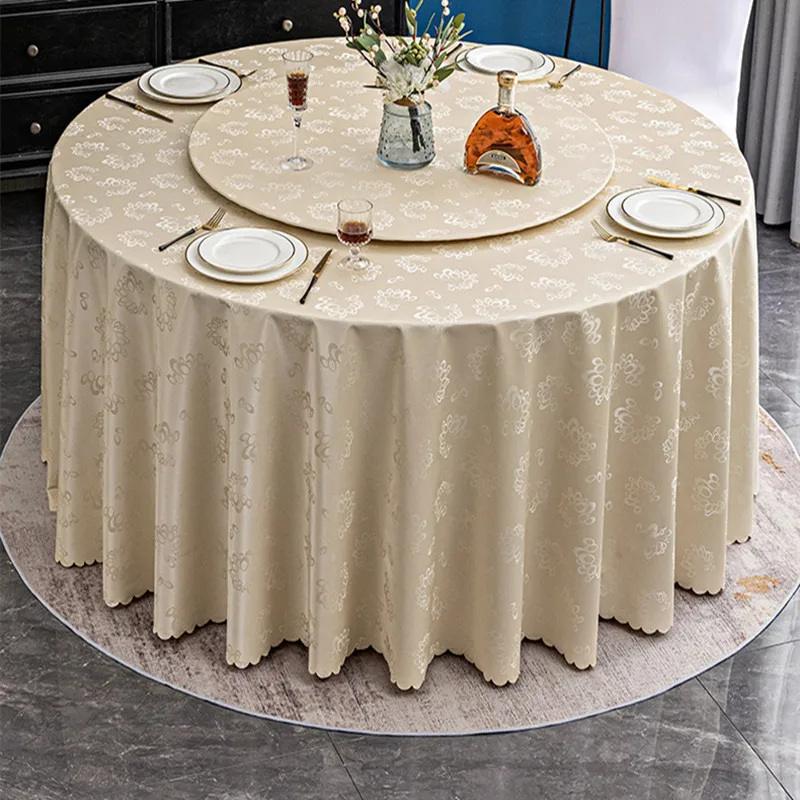 New Round table cloth dining table turntable cover waterproof oil resistant and washable household table mat circular tablecloth