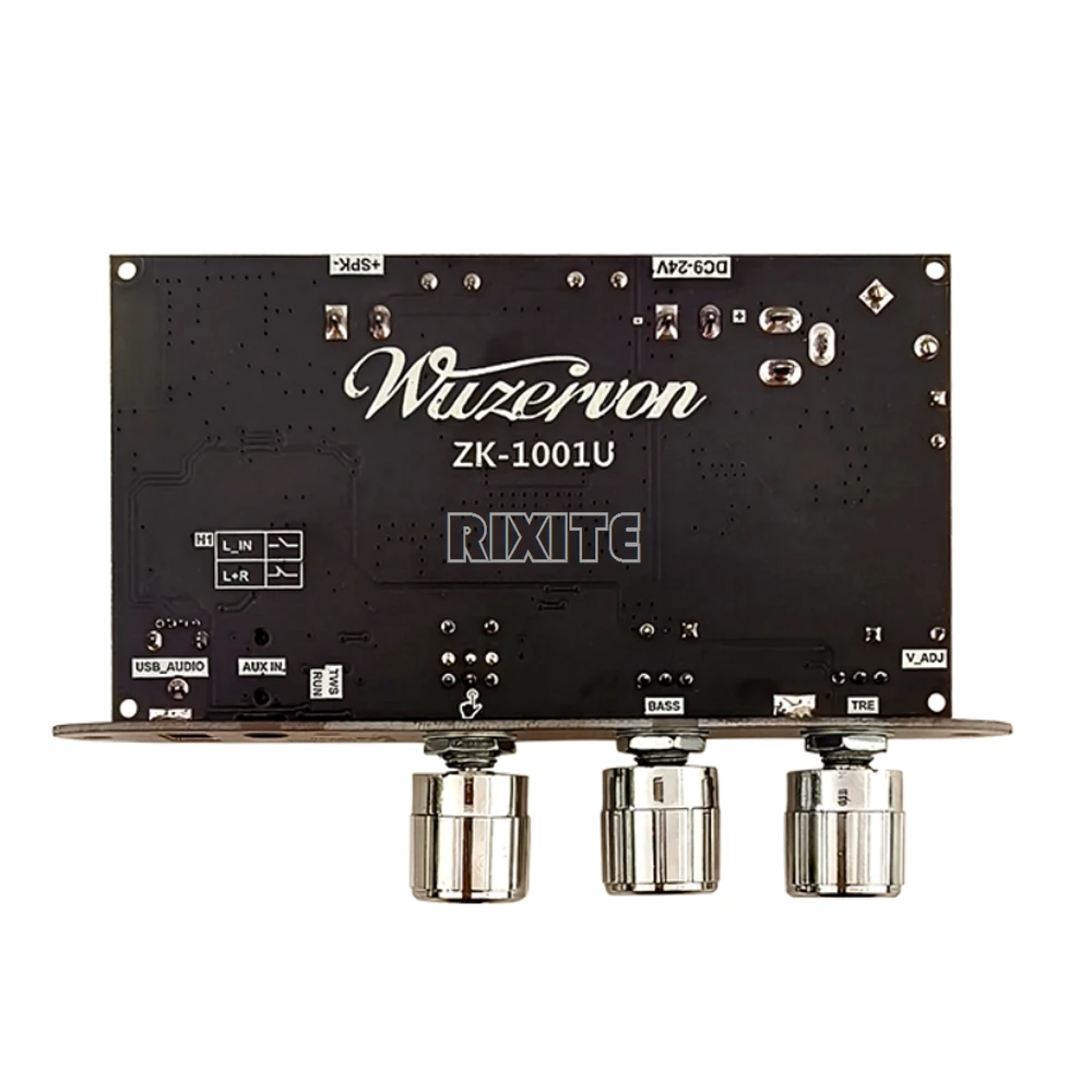 ZK-1001U 100W 블루투스 5.3 모노 TPA3116D2 앰프 보드 모듈, 앱, AUX, USB 플래시 드라이브, USB 사운드 카드, DC 9-24V 지원