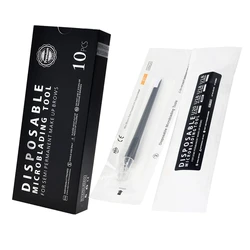 5/10pcs Disposable Microblading Eyebrow Pen Classic 18U 0.15mm Semi-Permanent Makeup Eyebrow Manual Hand Tool With 18U Blade