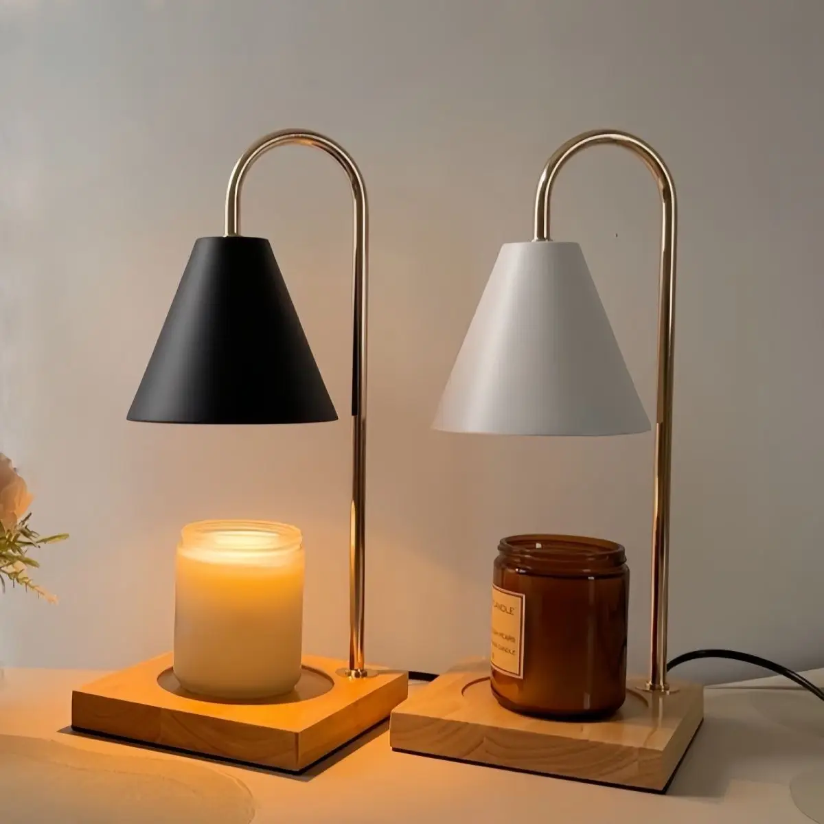 Candle Warmer Lamp with Timer & Adjustable Brightness Aromatherapy Night Light Flameless Wax Melter Romantic Bedroom Decor Gift