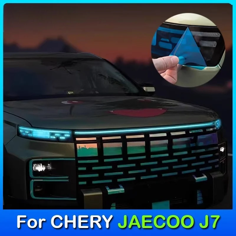 

For CHERY JAECOO J7 Car Headlight Film Color Change Sticker Blue Red Exterior Modification Accessories Car Stickers Accessories