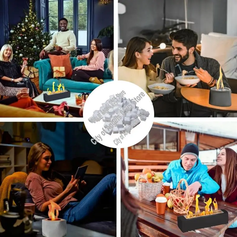 COFA-96 Pcs Small  Wool Wick For Tabletop Fire Pit, Suitable For Ethanol Fireplace Fuel,Carbon Felt Wick For Indoor