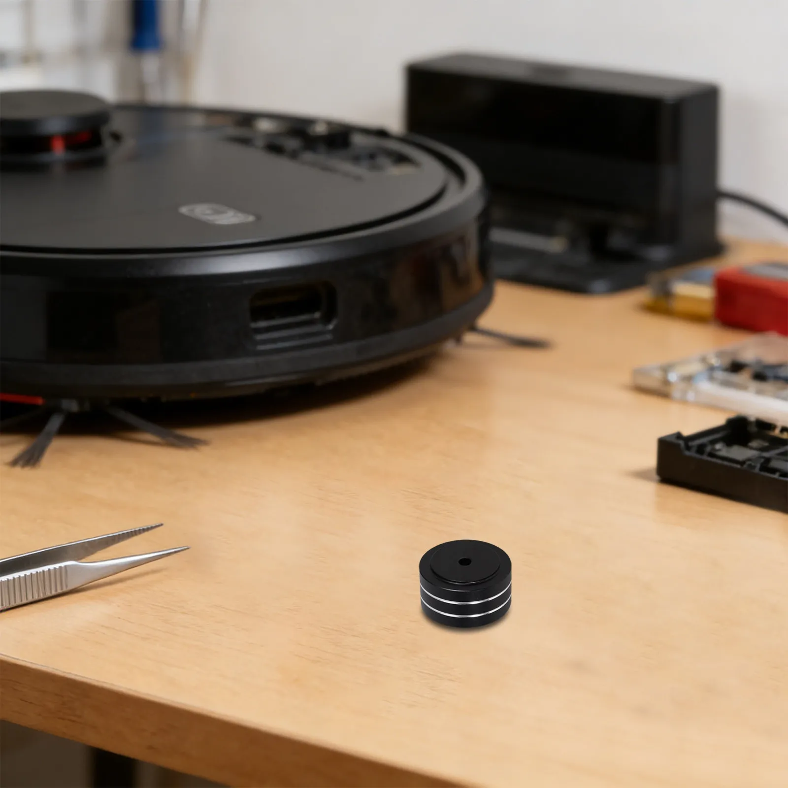 4 unidades de almofadas de isolamento para alto-falantes, antiderrapantes, em liga metálica, com absorção de vibrações, para isolamento acústico de subwoofers, amplificadores e monitores de áudio.