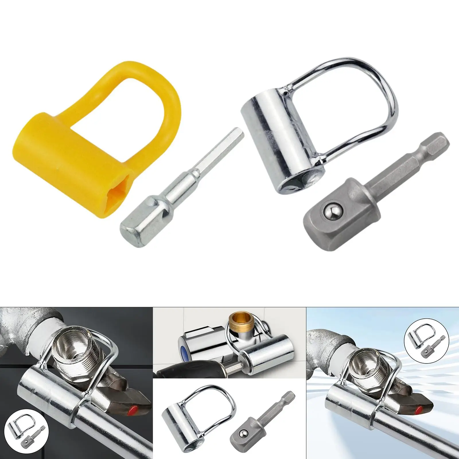 

Faucet Angle Valve Wrench Narrow Areas Bathroom Plumbing Plumber Wrench Set