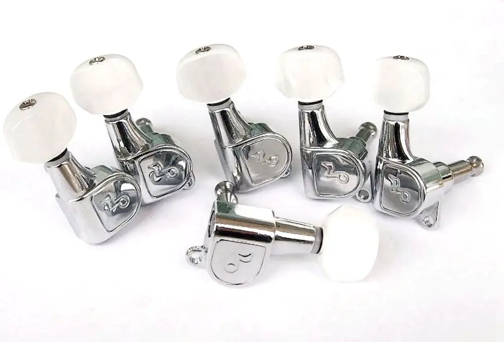 

6 inline guitar tuners, quality parts New Chrome