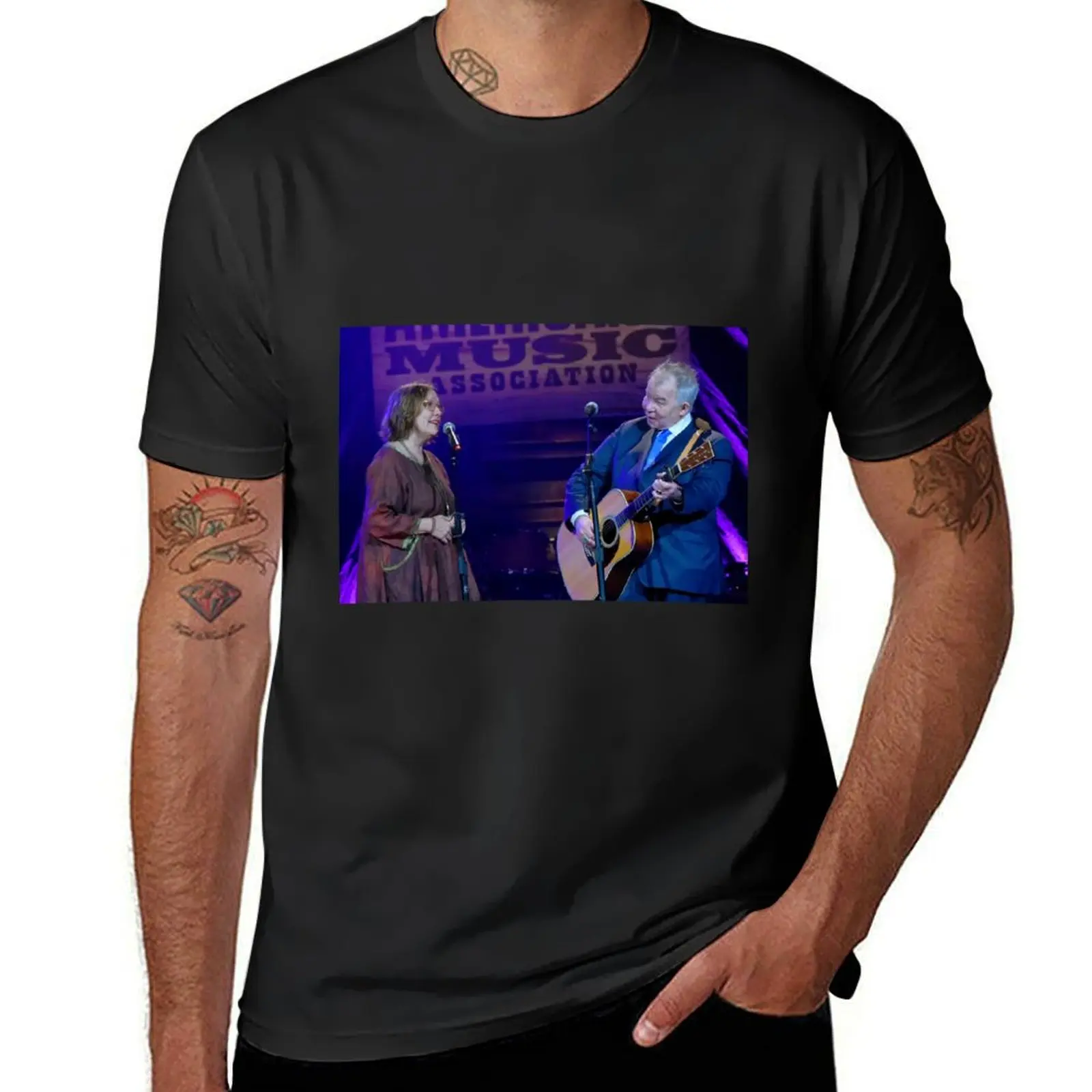 Iris DeMent with John Prine 2016 T-Shirt shirts graphic tees heavyweights blanks mens graphic t-shirts big and tall