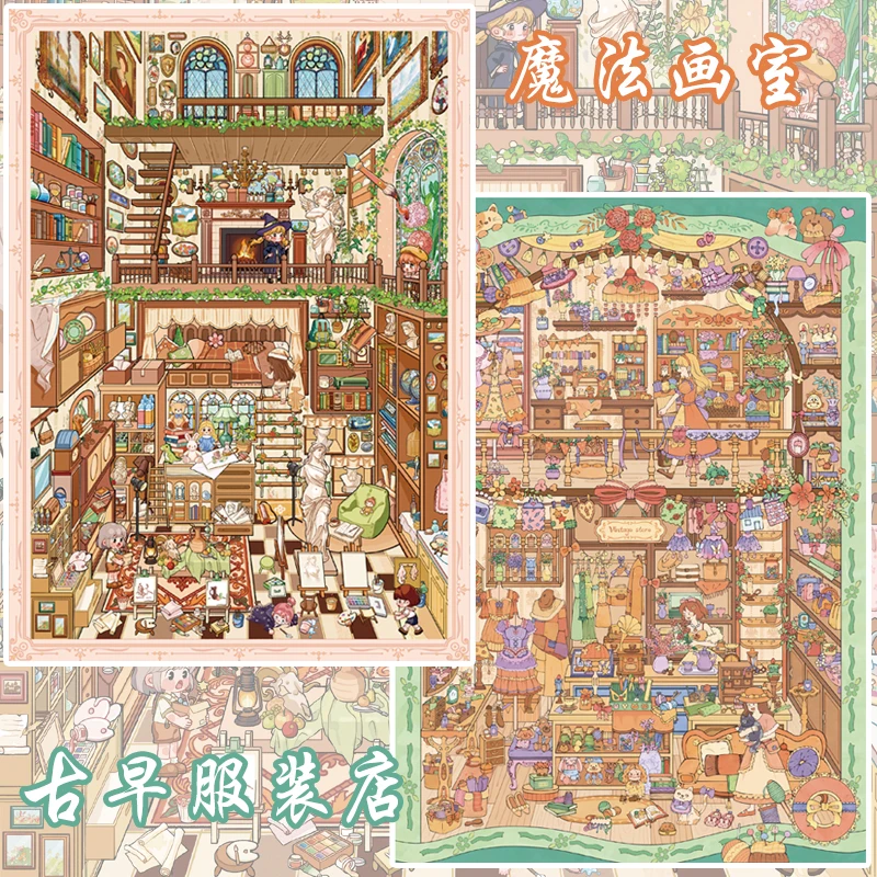 Kawaii 3D Street View Storage Stacking Miniature Scene Stickers DIY Scrapbook Album Decoration Fun Stress Relief Stickers image 5