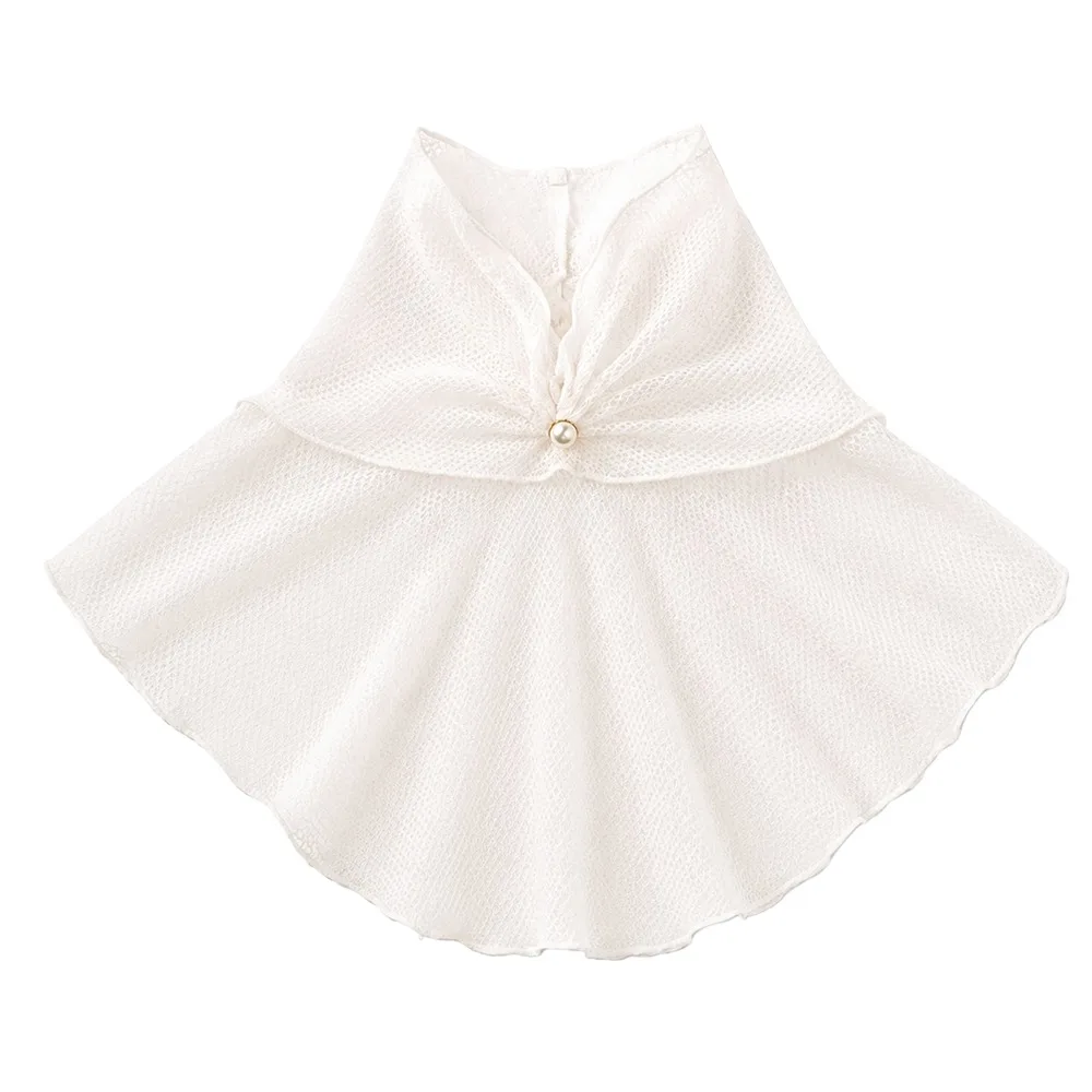 

New Mesh Silk Mesh Scarf Breathable Windproof Neck Protector Lightweight Fake Collar Scarf Women