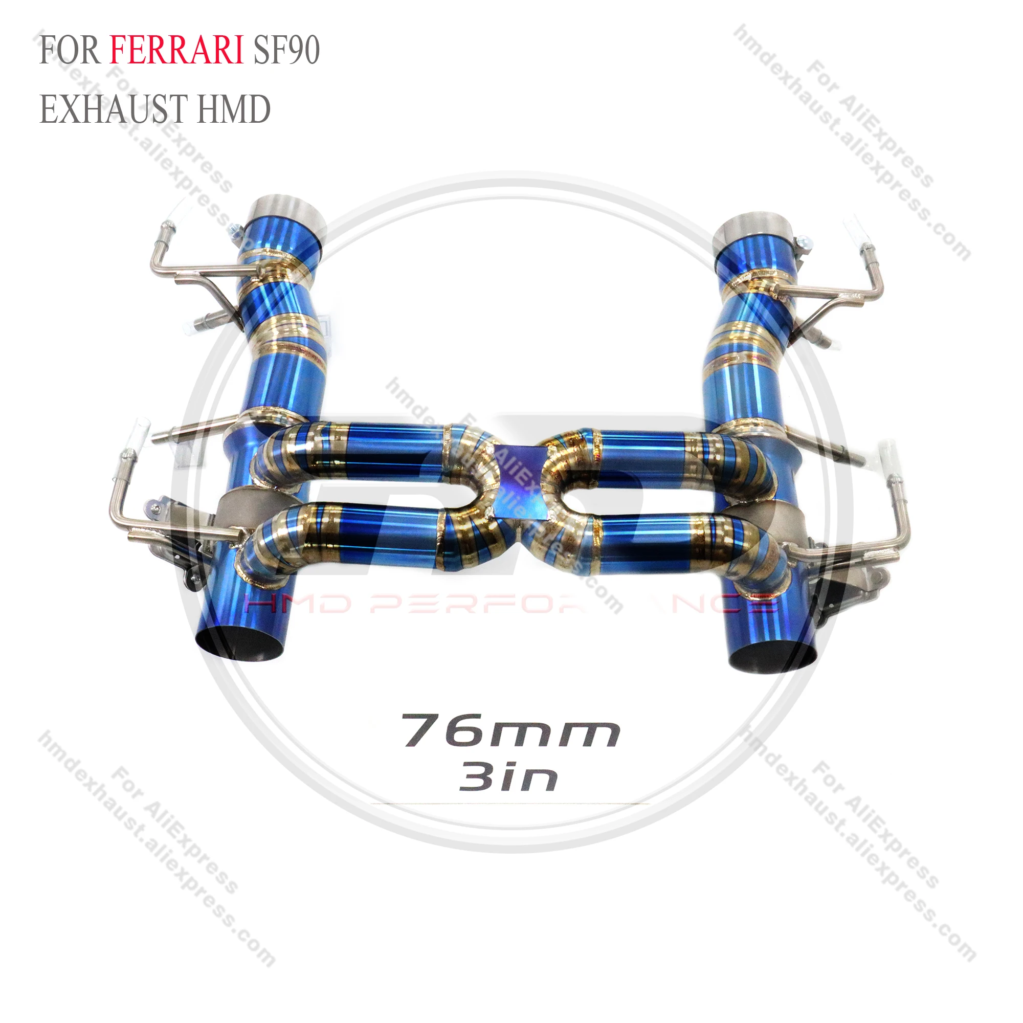 

【HMD Certified】Titanium Valve Catback Exhaust System for Ferrari SF90 | Performance Boost & Aggressive Sound | ECU-Friendly, L