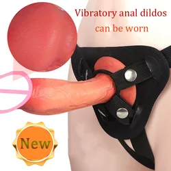 Large turtle head simulation penis for men and women remote control vibration masturbator rear court anal expansion wear pants