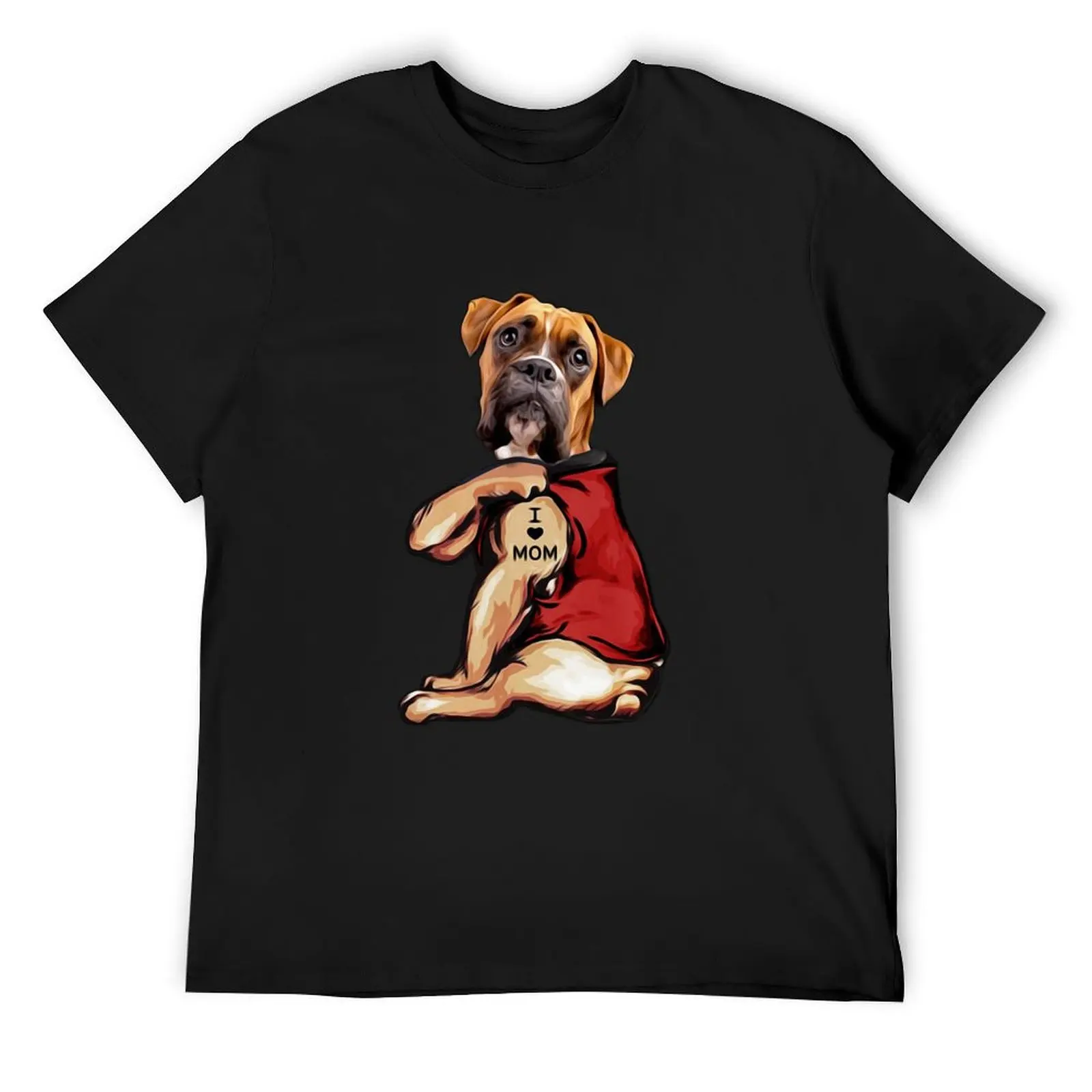 

boxer dog i love mom shirt T-Shirt customs vintage clothes Blouse custom t shirt clothes for men