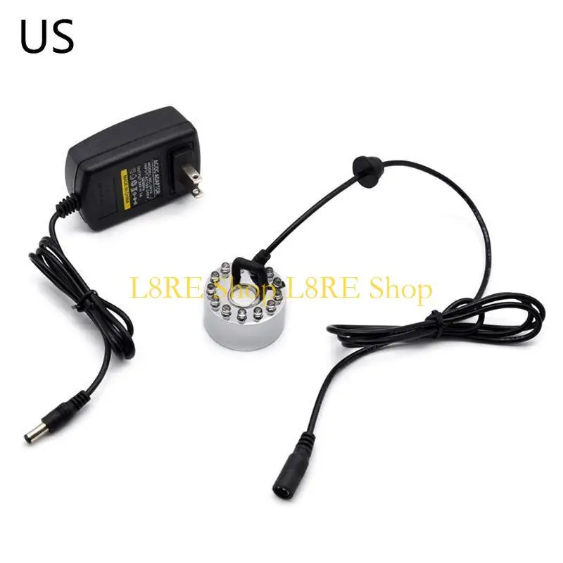 

L8RE Ультразвуковой генератор тумана, туманообразователь, распылитель, фонтанчик для воды, пруд, 12 светодиодный распылитель,