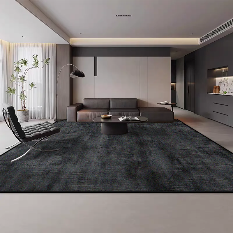 Nordic Solid Color Living Room Carpet Abstract Decoration Bedroom Bedside Large Rugs Modern Style Soft Plush Floor Mat Non-slip