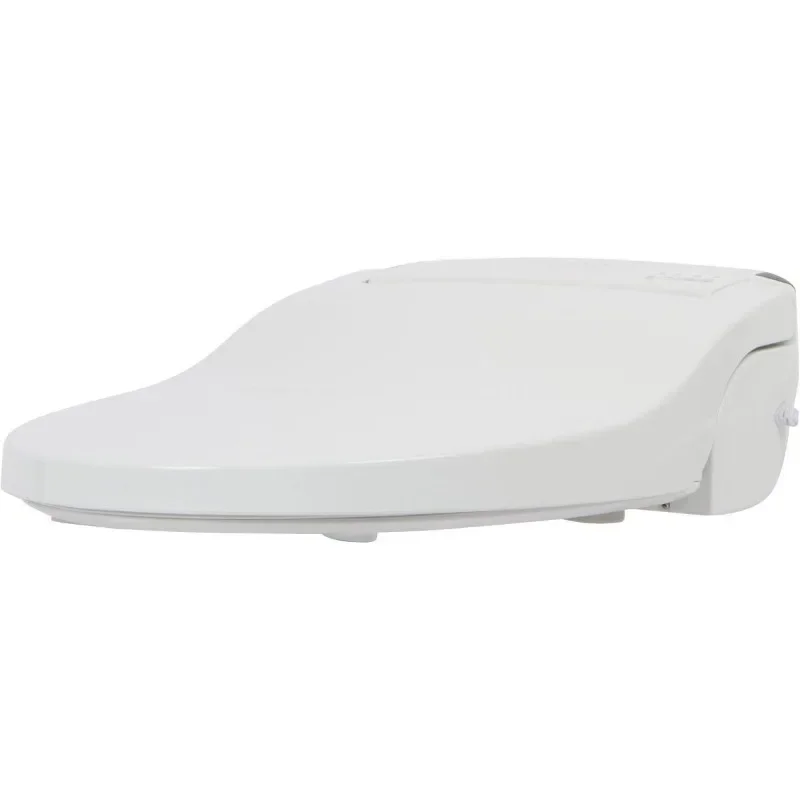 For Elongated Bidet Toilet Seat, White, Endless Warm Water, Rear and Front Wash,LED Light,Wireless Remote (Elongated)