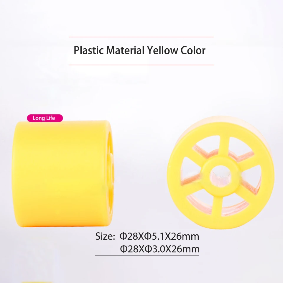 Rubber Plastic Pressure Wheel for Edge Bander Machine 28mm Support Roller Woodworking Spare Parts