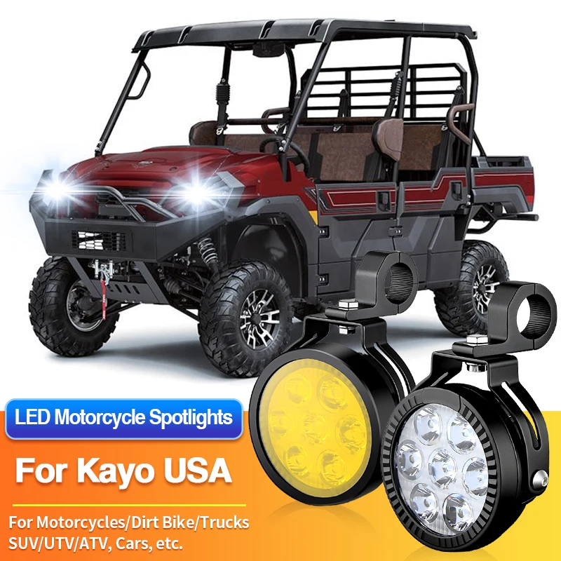 1 Set LED Motorcycles Headlight 2-Color Spotlight Truck Car ATV for Kawasaki Jet Ski Ultra 160LX 310LX 310LX-S 310X/LX JT1500