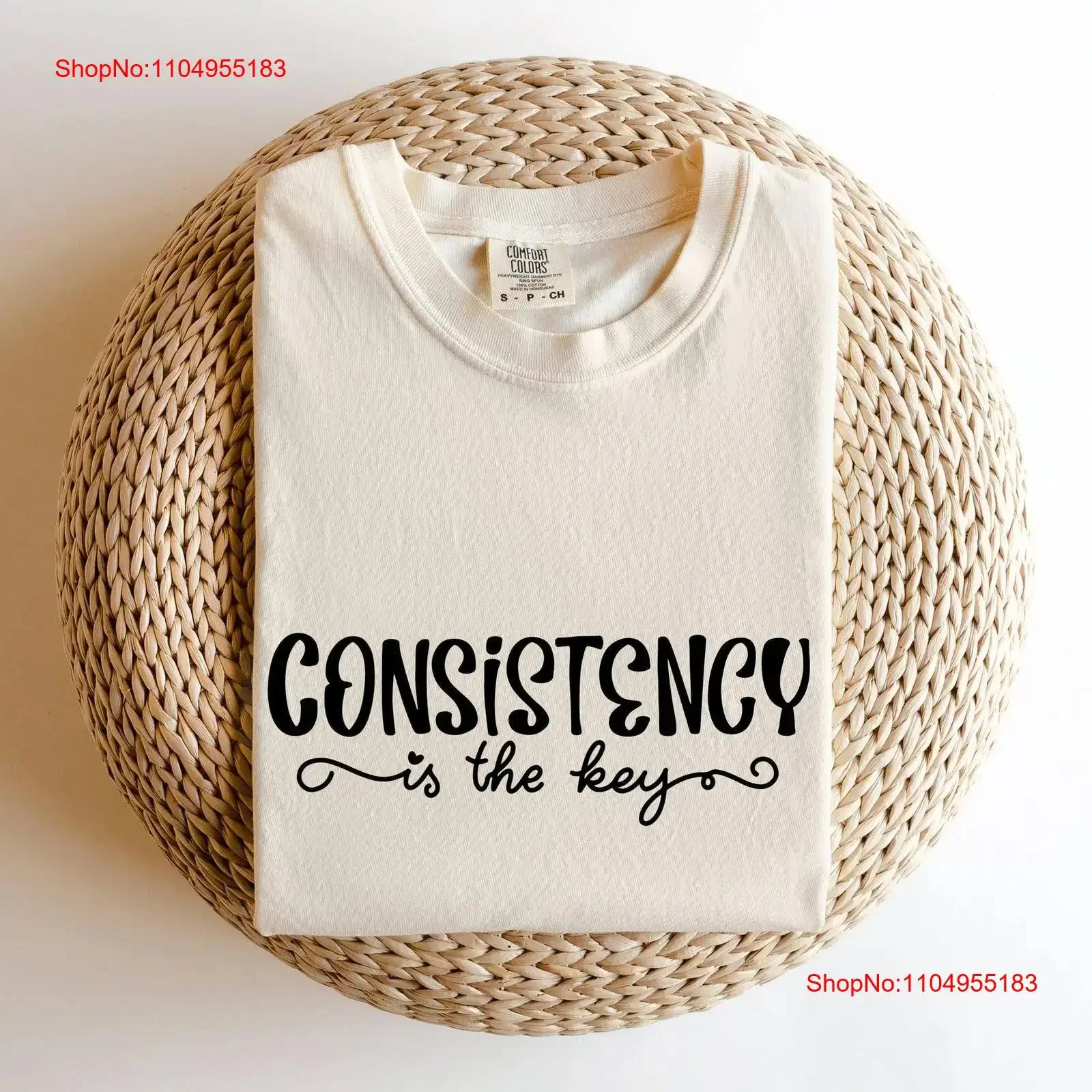 

Consistency T Shirt affirmation Self Love Positivity Motivation Inspire vintage Washed Breathable Unisex graphic Stylish