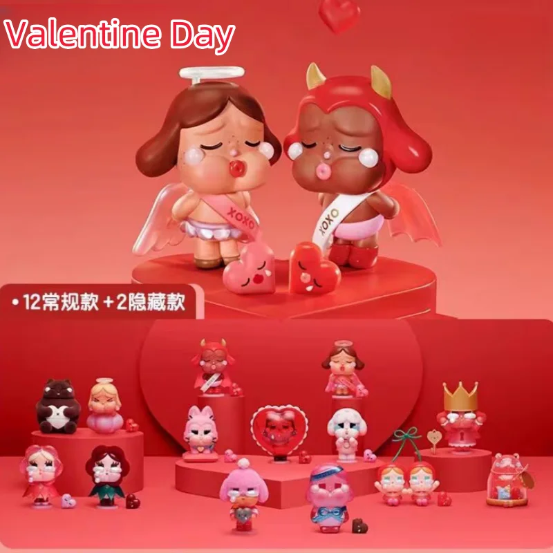 2025 Genuine Crybaby Valentine Day Crying For Love Series Blind Box Action Figures Fashion Toy Collect Model Girl Birthday Gift