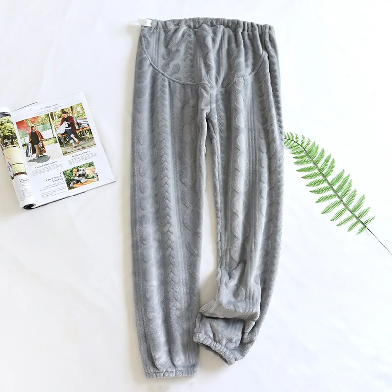 Flannel Maternity Clothes For Pregnant Women 2025 Winter New Adjustable Pregnancy Pants Thickening Warm Maternity Trousers