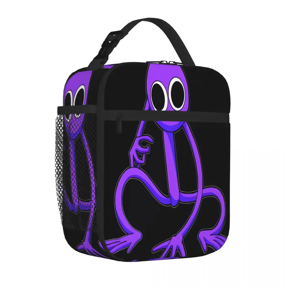 Bestselling Purple Rainbow Friend Abstract Lightweight Lunch Bag Garden Party Adjustable Strap Lunch Bag