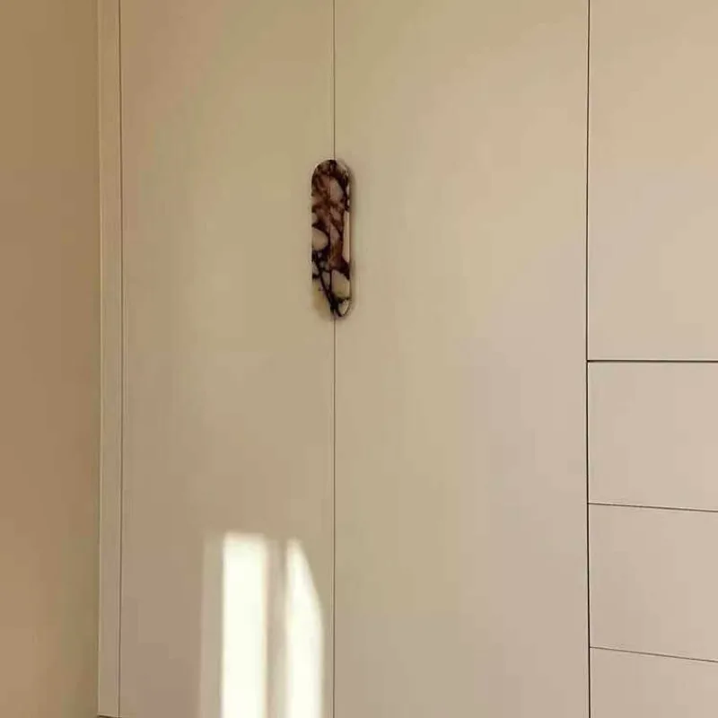 

100% Natural Marble Cabinet Handle French Wabi Sabi Light Luxury Wardrobe Door Handle
