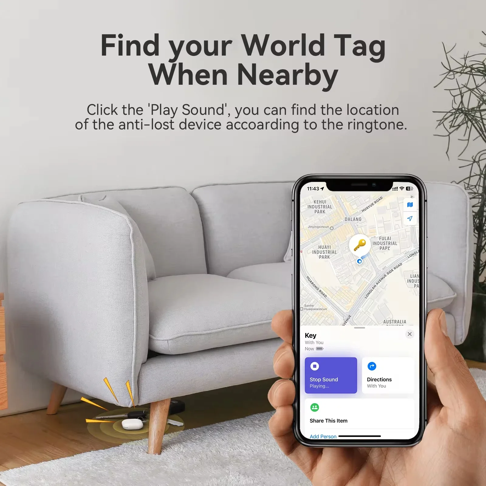 Умный мини-трекер для Apple Find My APP AirTag, поиск детей/домашних животных, ключ/велосипед/кошелек с защитой от потери, умный Bluetooth-трекер Air Tag