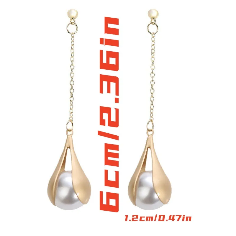 Matte French Metal Tassel Earrings - High-End, Versatile, Exquisite Design for Birthday Party, Anniversary Gift