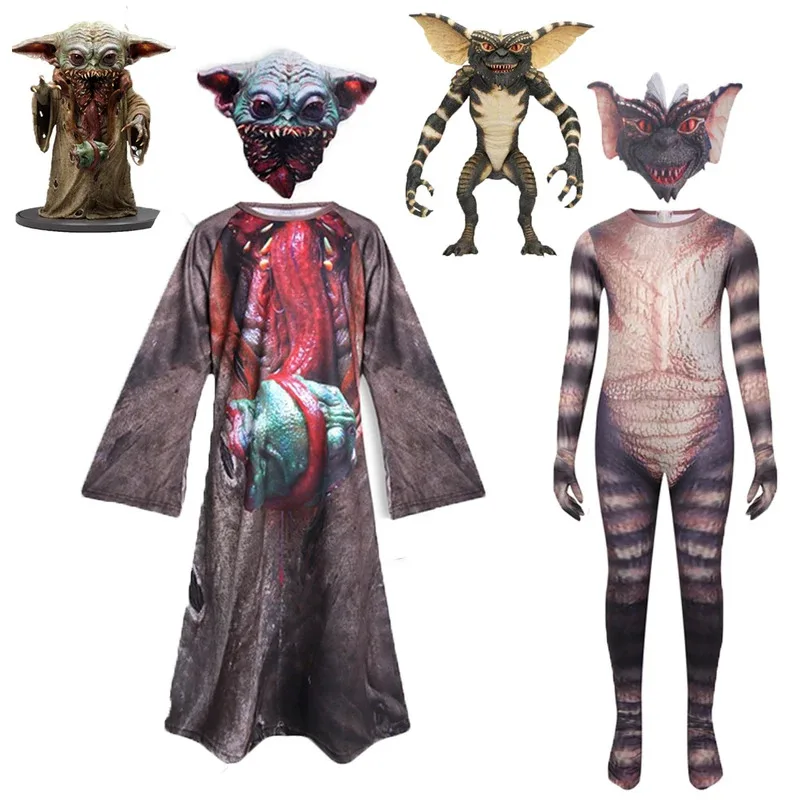 بدلة zz04zz12Your Pet Mogwai Gremlins لحفلات الهالوين كرنفال فستان رعب مع قناع من Gizmo Hit movies Sci Fi co
