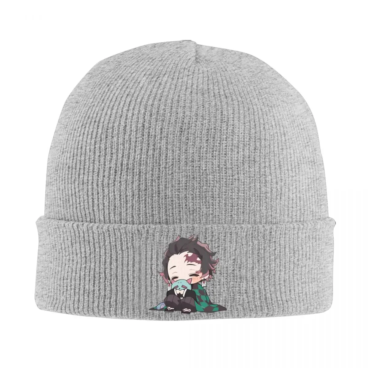 Demon Slayers Tanjiro Anime Knitted Hat for Women Men Beanies Autumn Winter Hats Acrylic Comic Hip Hop Melon Cap